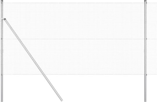 vidaXL Wire Fencing Galvanized Set Silver 1x25m (per meter)