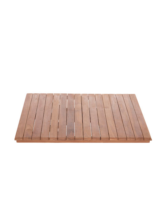 HomeMarkt Square Table Surface made of Solid Wood Natural 80x80x4cm HM18137 1pcs