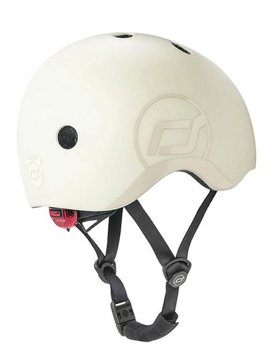 Scoot & Ride Детска каска за велосипед / скутер Скутер / Велосипед Бежов с вградена LED светлина