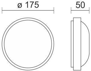 Spot Light Стенна Външна Таванна Лампа LED IP54 12W с Регулируемо Бяло Светлина