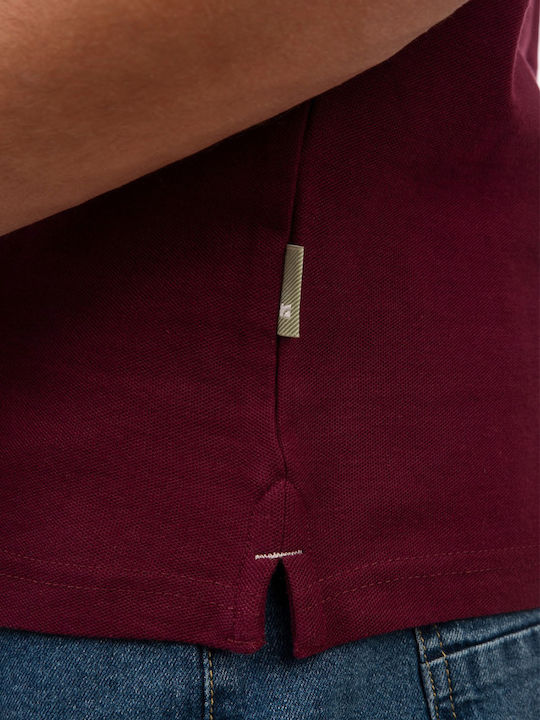 Polo Short Sleeve Blouse Dark Raspberry