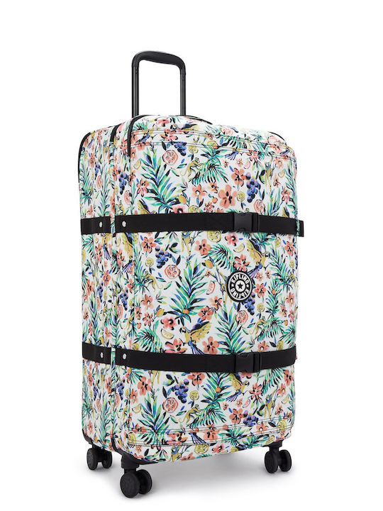 Kipling Spontaneous L Large Suitcase Cocktail Floral With 4 Wheels Height 78cm