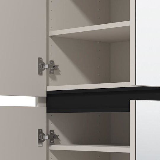 Flannan 2k4v 2og Wooden Shoe Organizer Black 80x40x205cm