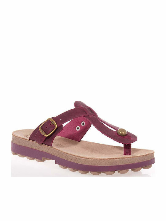 Fantasy Mirabella Leather Women's Flat Sandals Cherry Brush