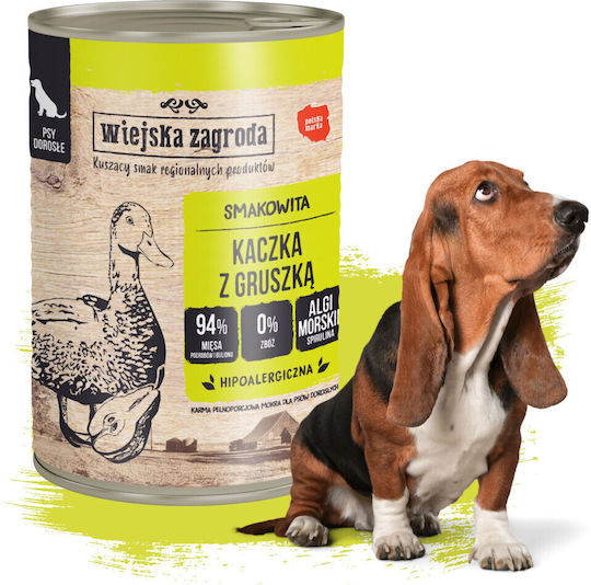 Wiejska Zagroda Wet Food Dogs in Cans with Duck, Turkey and Lamb Grain-Free 800gr