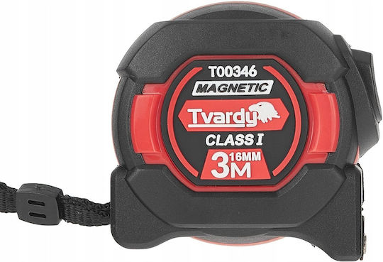 Tvardy Banda de măsurat cu magnet 16mm x 3m