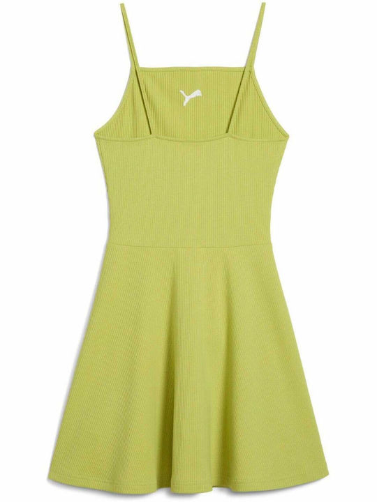 Rochii De Vară Pentru Femei Mini Rochie Sport Cu Bretele Verde