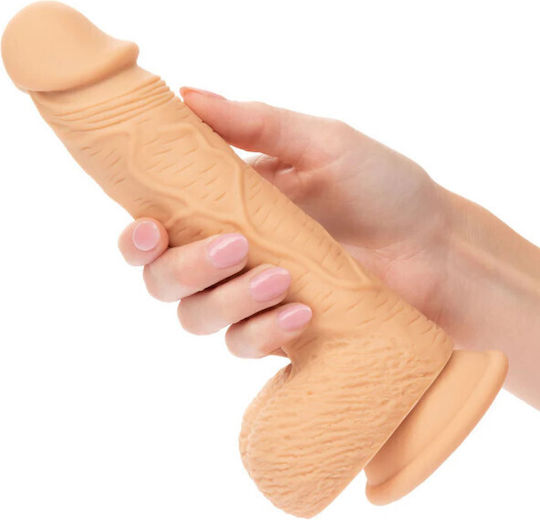Calexotics Glass Dildo with Balls and Suction Cup Flesh 16cm