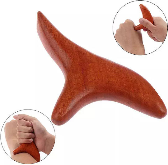 Ξύλινο Εργαλείο Ρεφλεξολογίας Point Massage Triangle Gua Sha