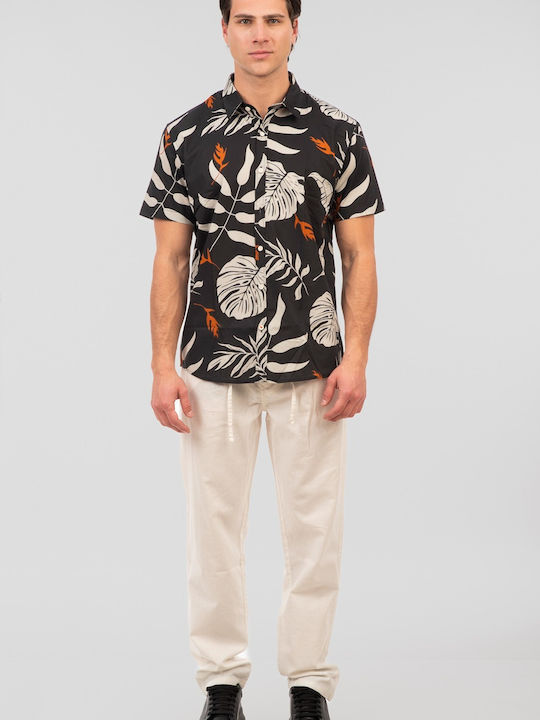 Men's Elastic White Trousers