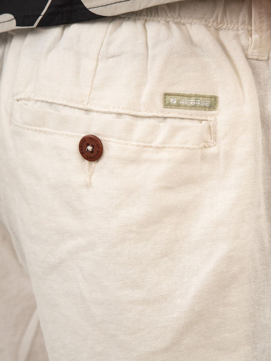 Men's Elastic White Trousers