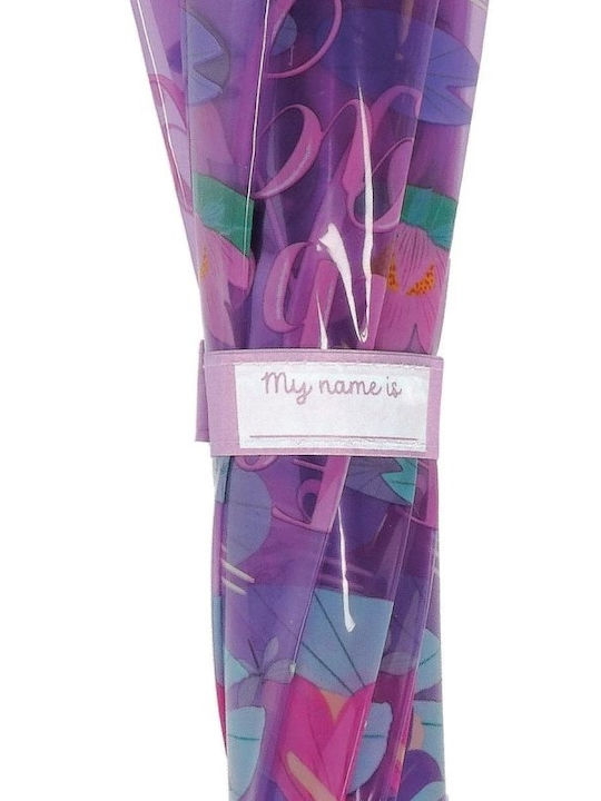 Legami Milano Kids Curved Handle Umbrella with Diameter 70cm Transparent