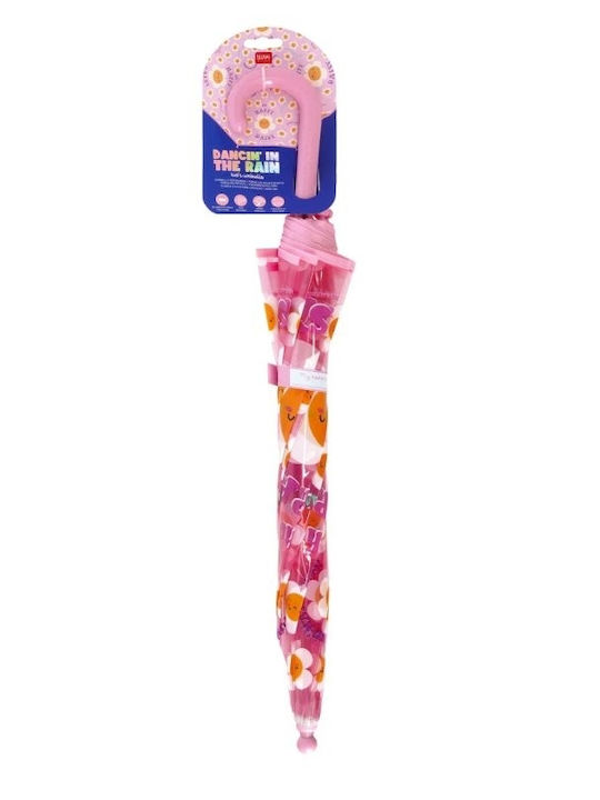 Legami Milano Kids Curved Handle Umbrella with Diameter 70cm Transparent