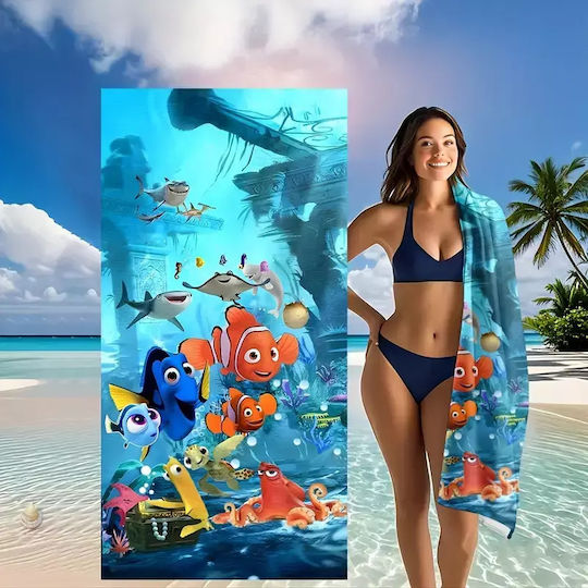 Πετσέτα Θαλάσσης Finding Nemo Βlue