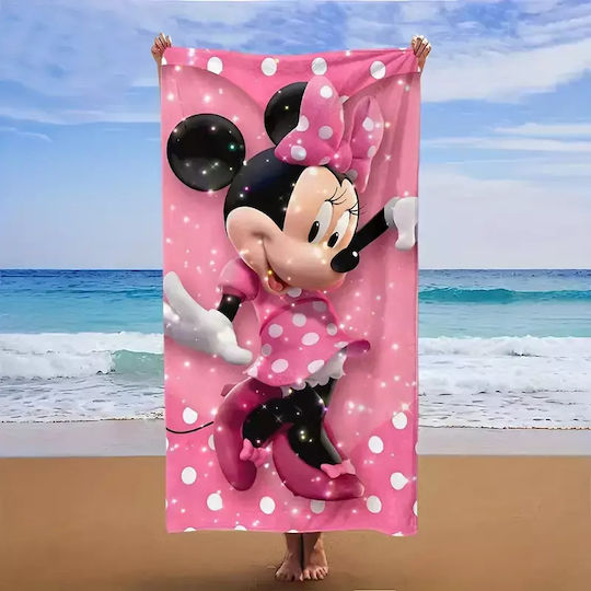 Minnie Beach Towel Fuchsia