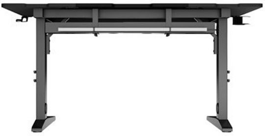 Birou De Jocuri Holm Din Lemn Negru Cu LED 140x75x70cm