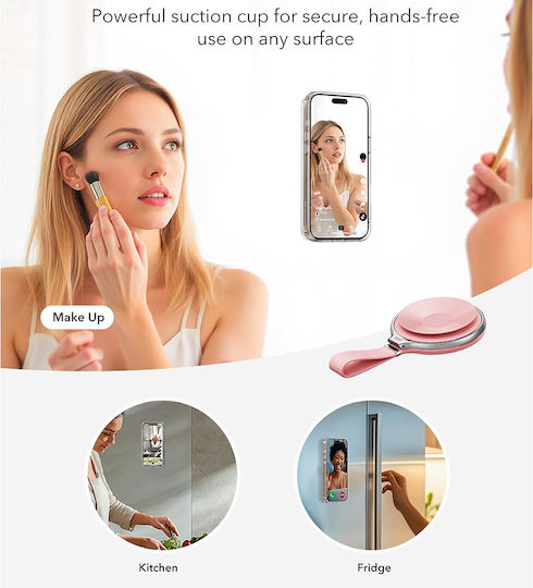 ESR Suction Phone Mount Halolock Βάση Γραφείου για Κινητό σε Ροζ χρώμα