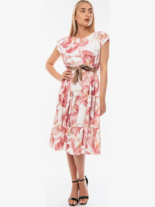 Midi Dress for Wedding / Baptism Pink