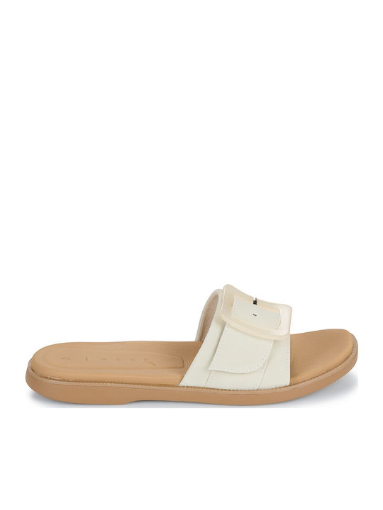 Flache Sandalen für Damen in Beige Farbe