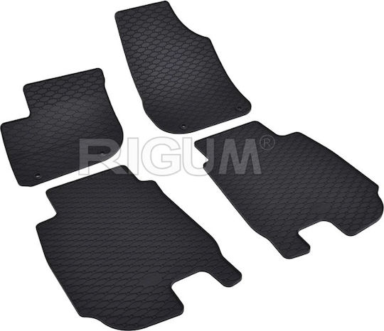 Rigum Set of Front and Rear Mats 4pcs for Honda HR-V 2021+ Black