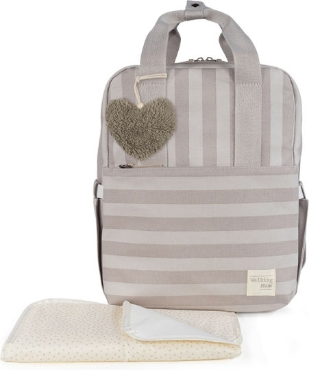 Walking Mum Walking Mum Backpack Diaper Bag Sintra Beige 28x37x12cm