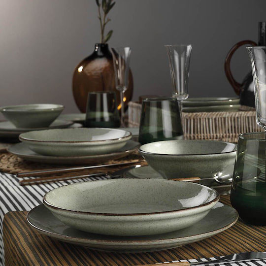 Kutahya Porselen Green Porcelain Dinnerware Set 18pcs