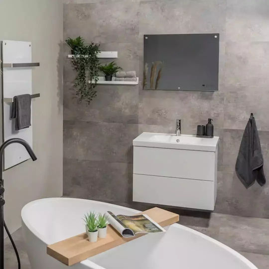 Eurom Panouri de încălzire cu infraroșu Perete Sticlă 600W Argint 60x80cm