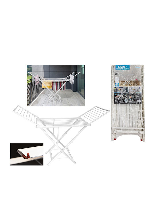 General Trade Plastic Folding Floor Clothes Drying Rack with Hanging Length 18m