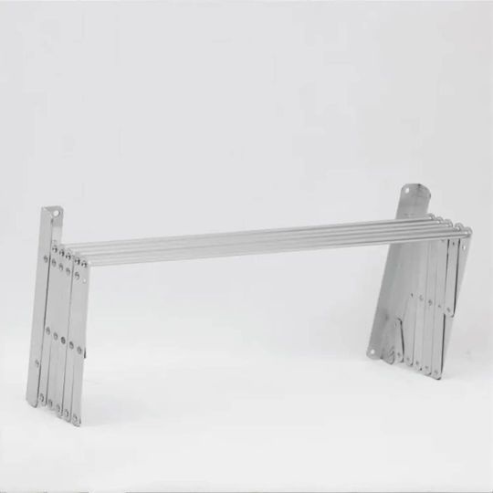 ZEP Klappbarer Wand-Kleiderständer aus Aluminium mit Aufhängelänge 6m