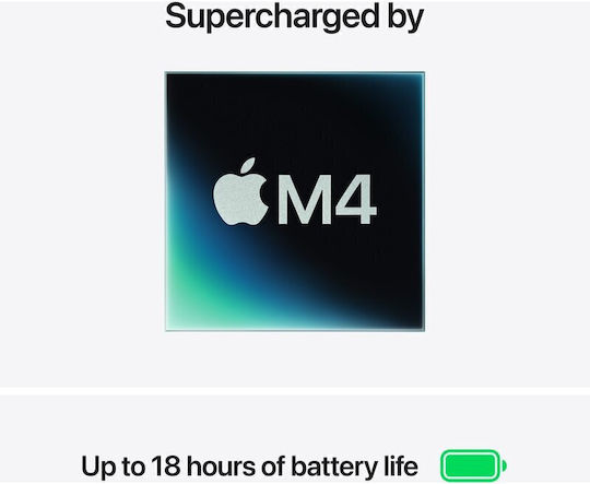 Apple MacBook Air 15.3" IPS Panel Retina Display (M4-10-ядрен/16GB/512GB SSD/10-Core GPU) с Apple зарядно устройство 35W Двоен Порт Сребрист Английски (САЩ) клавиатура