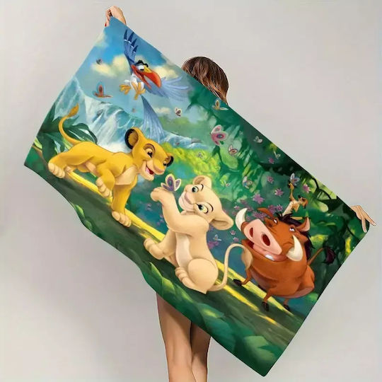 Lion King Green Beach Towel