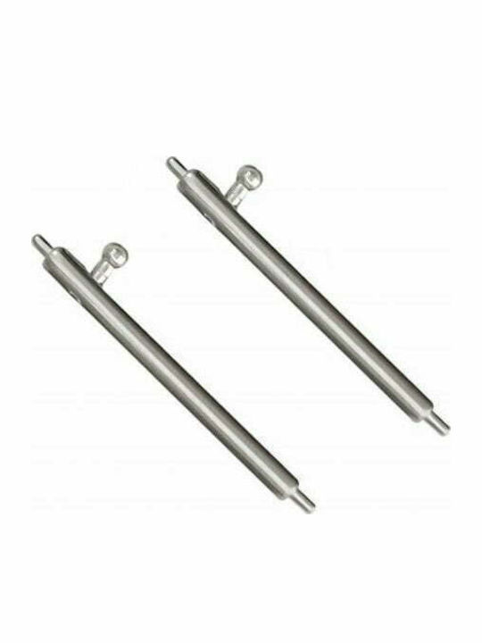 Tactical Watch Pin Stainless Steel 22mm 2pcs Silver