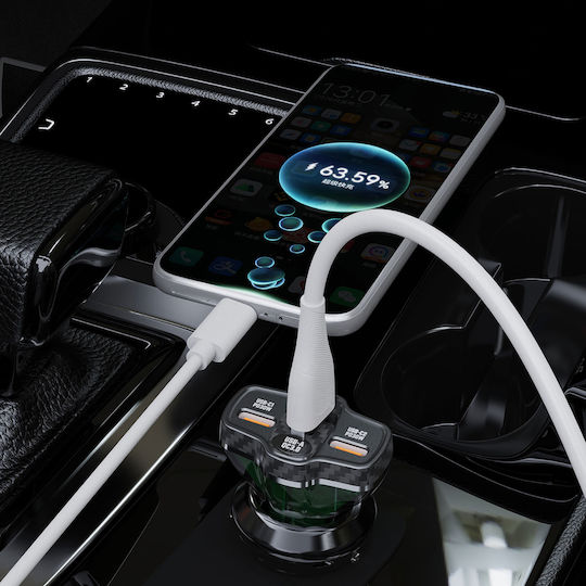 Dudao R78 Handy-Autoladegerät 78W 3.1A mit 2xUSB Schwarz Farbe
