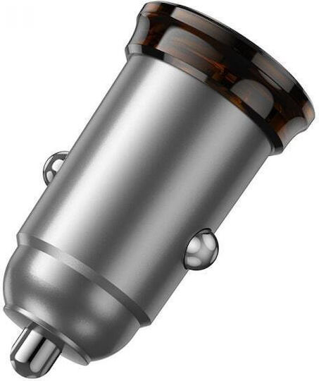 Hoco Auto-Ladegerät 45W 3A Schnellladung mit Anschlüssen: 2xType-C Gray Farbe