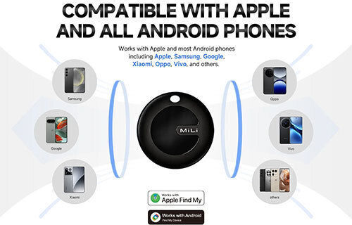 MiLi MiTag Duo Apple Find My & Google Find Hub Λευκό