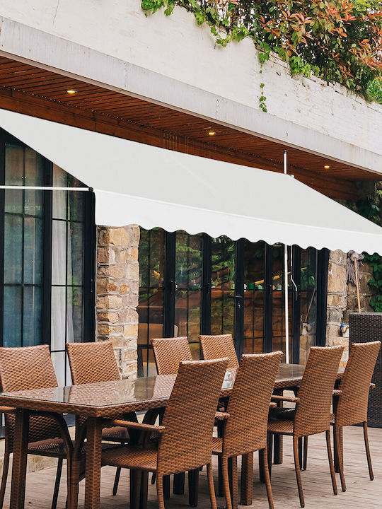Costway Zelt Terrasse mit LEDs Beige 3x1.9m