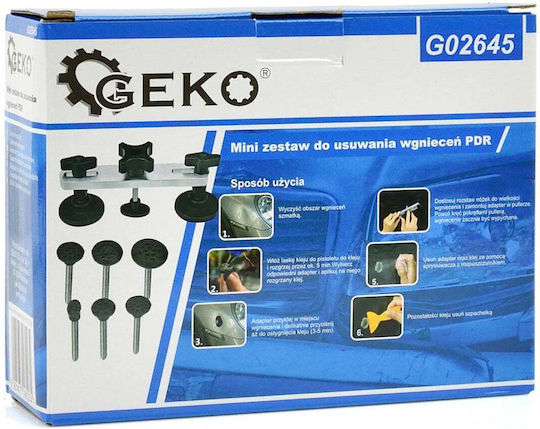 Professional PDR Kit Dent Repair Press Bodywork 7 Suction Cups Geko