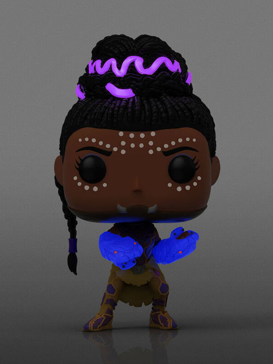 Funko Поп! Tees Marvel: Черната пантера - Shuri (S) - Фигурка Фънко (С) Люлееща се глава & Свети в тъмното Специално издание