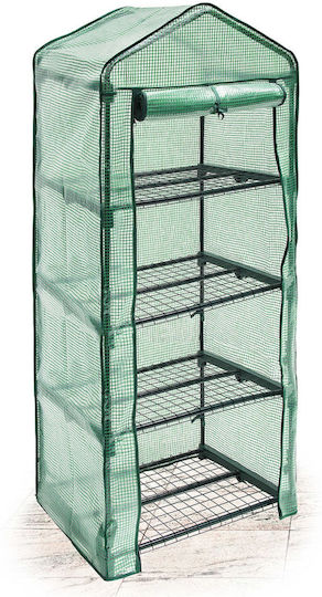 Raft cu 4 Etajere Dimensiuni 70 X 50 Cm X 158 Cm Pe Transparent Verde Relaxdays