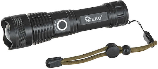 Xhp50 Tactical LED Flashlight 15W 1800mAh 1500lm IPX8 Geko G15122