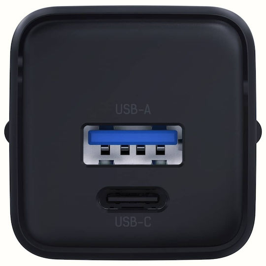 3MK Φορτιστής Χωρίς Καλώδιο GaN με Θύρα USB-A και Θύρα USB-C 20W Power Delivery / Quick Charge 4+ Μαύρος (Hyper)