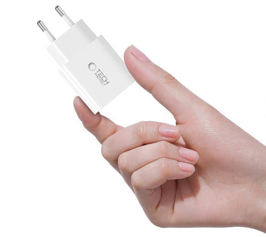 Tech-Protect Charger with USB-C Port and Cable USB-C - Lightning 20W Whites (NC20W)