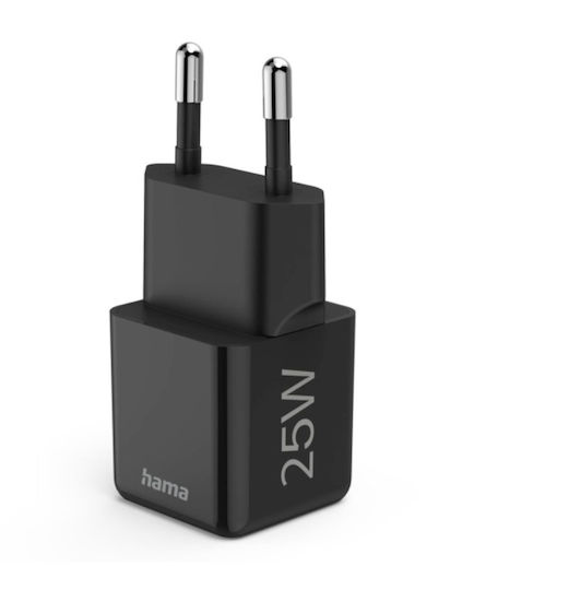 HAMA Charger Without Cable with USB-C Port 25W Power Delivery / Quick Charge 3.0 Blacks (00201985)
