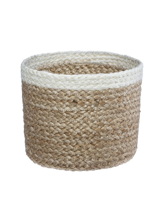 H&S Collection Σετ Διακοσμητικά Καλάθια Ψάθινα White 3τμχ