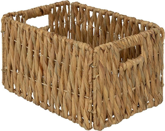 Atmosphera Maura Hycth Decorative Wicker Basket with Handles Beige 34x24x19cm
