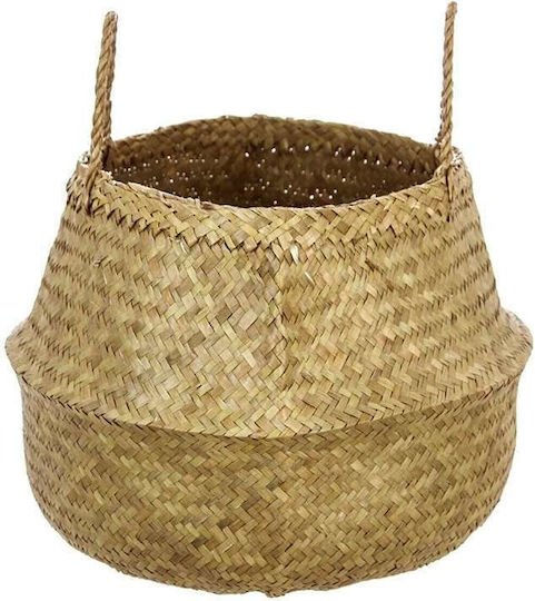 Atmosphera Decorative Wicker Basket with Handles Brown 43.5x43.5x29cm