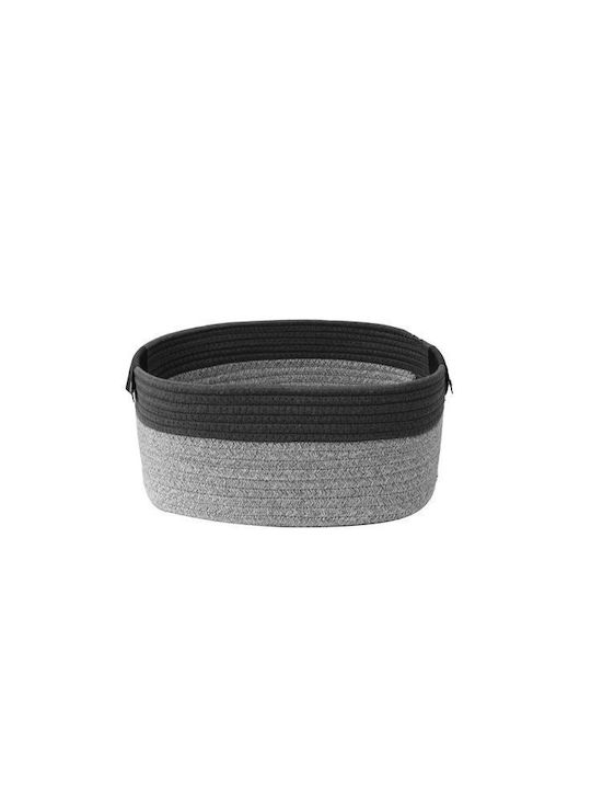 Sidirela Ethnic Decorative Basket Fabric Grey 37x33x15.2cm