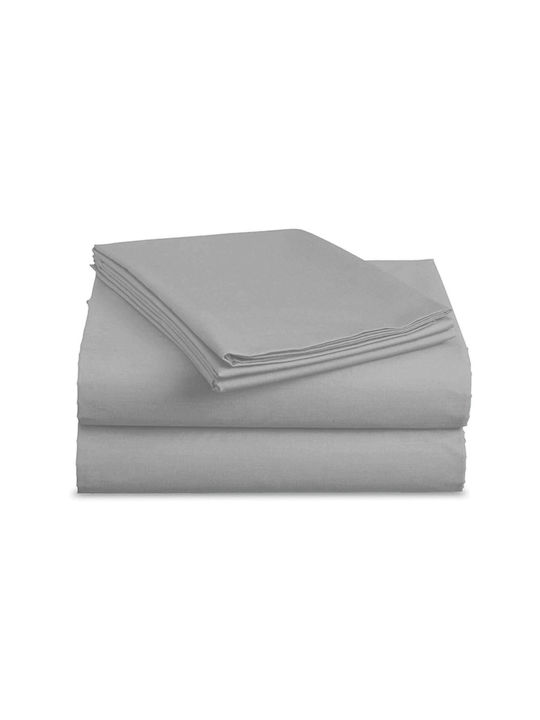 TnS Σετ Σεντόνια Υπέρδιπλα 240x270εκ. Γκρι (4τμχ)