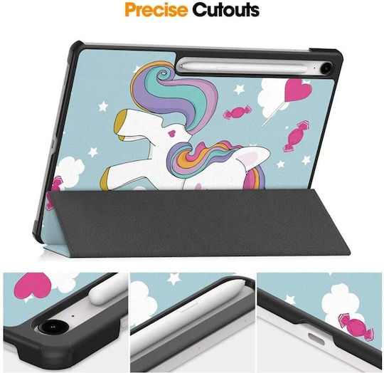 Techsuit Flip Cover Πολύχρωμη (Samsung Galaxy Tab S10 FE Plus)