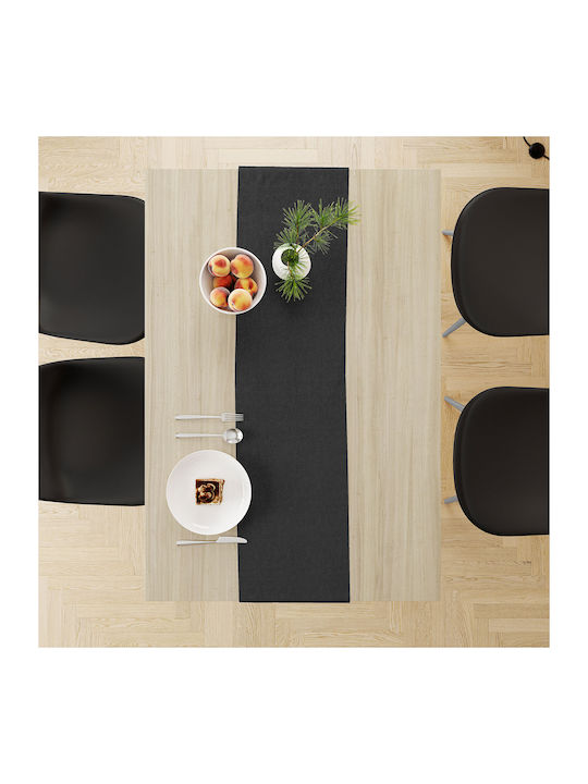 Dimcol Runner Stain Resistant Panama Black 40x180cm